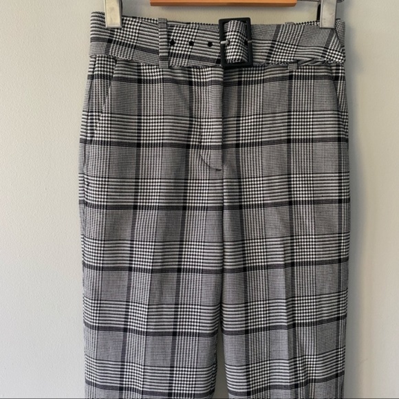 Aritzia Babaton Atelier Walker Check plaid Houndstooth belted pant - Size 4 - Picture 4 of 5